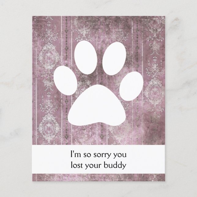 vintage pet loss sympathy card (Front)
