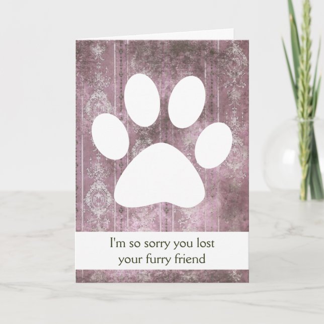 vintage pet loss sympathy card (Front)