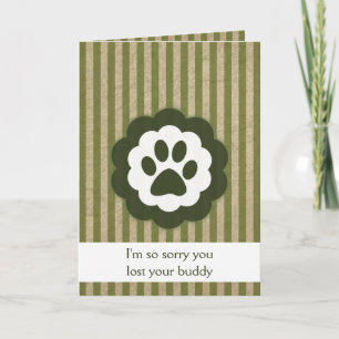 vintage pet loss sympathy card