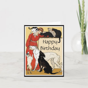 Vintage Pet Lover Birthday Card