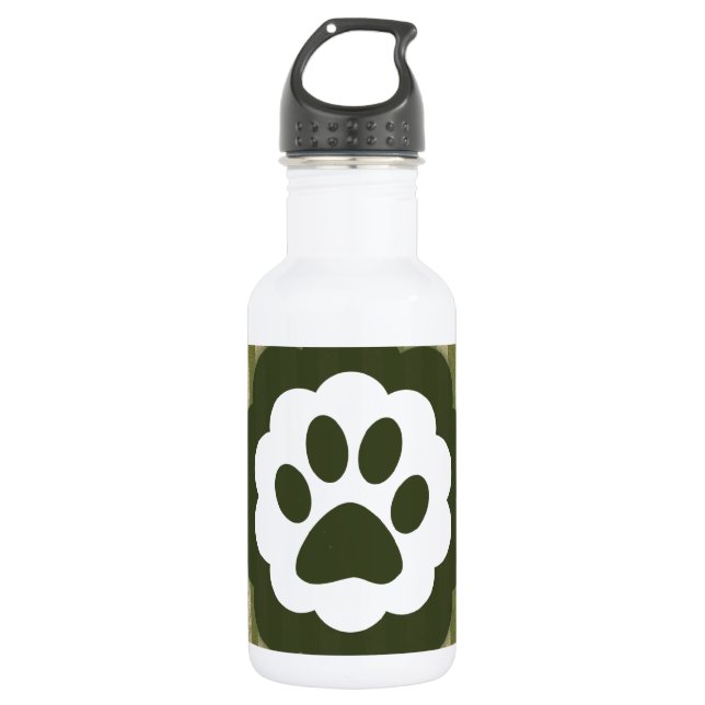 vintage pet paw 532 ml water bottle (Front)