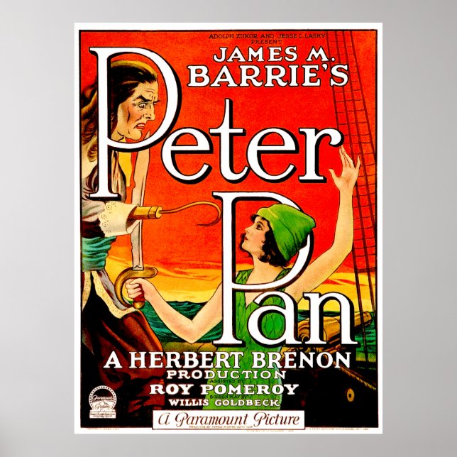 Vintage Peter Pan Movie Poster (Front)