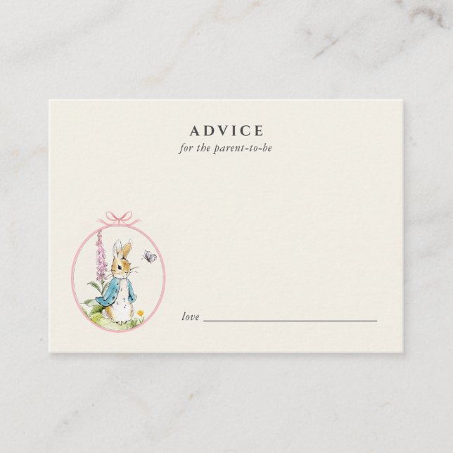 Vintage Peter rabbit Advice for baby girl (Front)