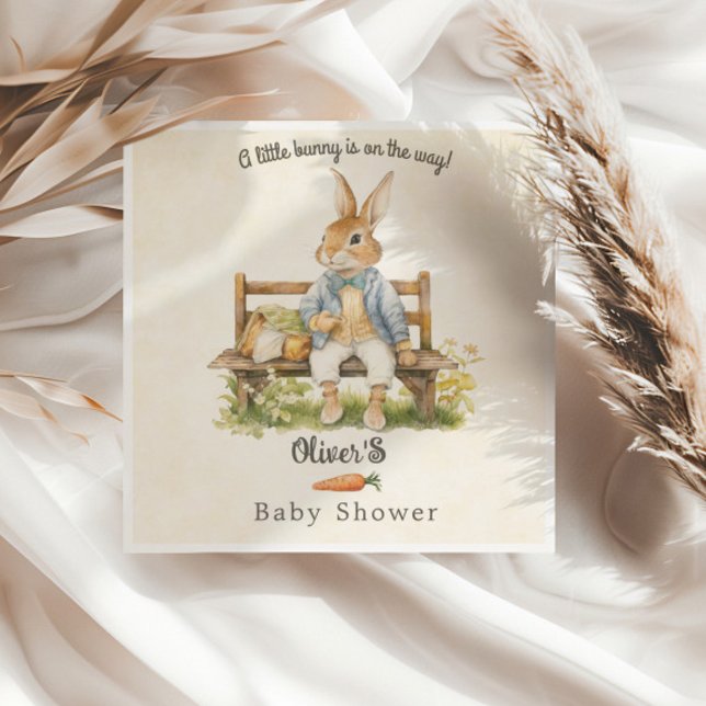 Vintage Peter Rabbit Baby Shower Napkin (Creator Uploaded)