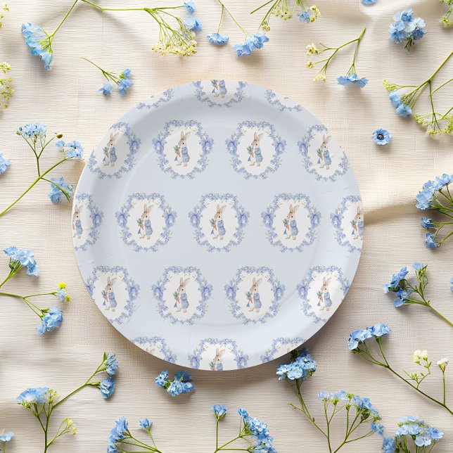 Vintage Peter Rabbit Boy Baby Shower Paper Plate (Creator Uploaded)