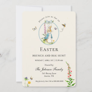 Vintage Peter Rabbit Easter brunch Invitation 
