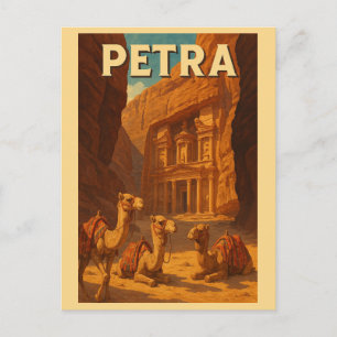 Vintage Petra Jordan Travel Postcard