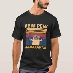 Vintage Pewpew Mada-Fakas Crazy Pew Pug T-Shirt