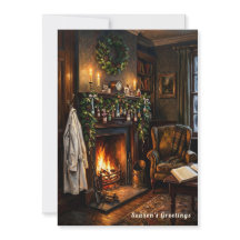 Vintage Pharmacist Doctor Cosy Fireplace Christmas