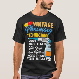 Vintage Pharmacy Technician  T-Shirt