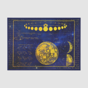Vintage Phases of the Moon Saturn Jupiter Venus Tissue Paper