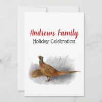 Vintage Pheasant Game Bird Drawing Colour #3