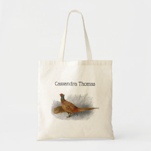 Vintage Pheasant Game Bird Drawing Colour #3 Tote Bag