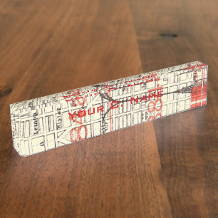 Vintage Philadelphia Map Detail 184a 184c Nameplate