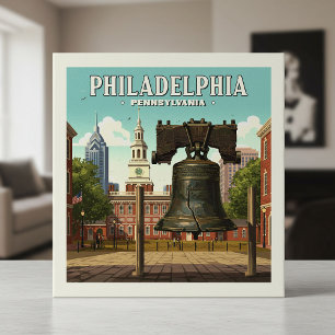 Vintage Philadelphia Pennsylvania Ceramic Tile