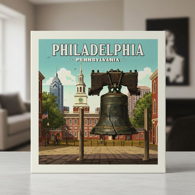 Vintage Philadelphia Pennsylvania Ceramic Tile (Creator Uploaded)