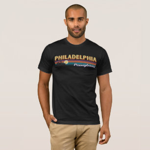 Vintage Philadelphia Pennsylvania Retro Stripe T-Shirt