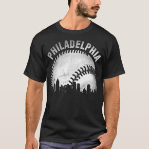 Vintage Philadelphia Skyline City Baseball T-Shirt