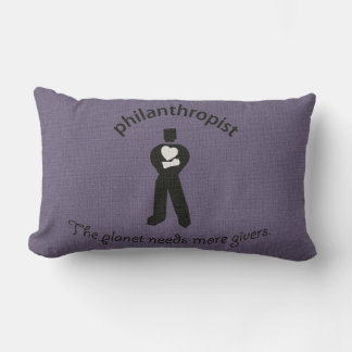 Vintage Philanthropist Lumbar Pillow