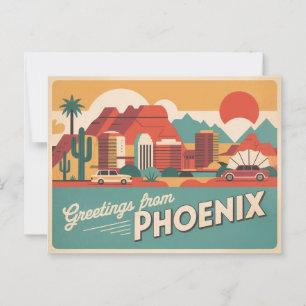 Vintage Phoenix Postcard Greetings from Phoenix