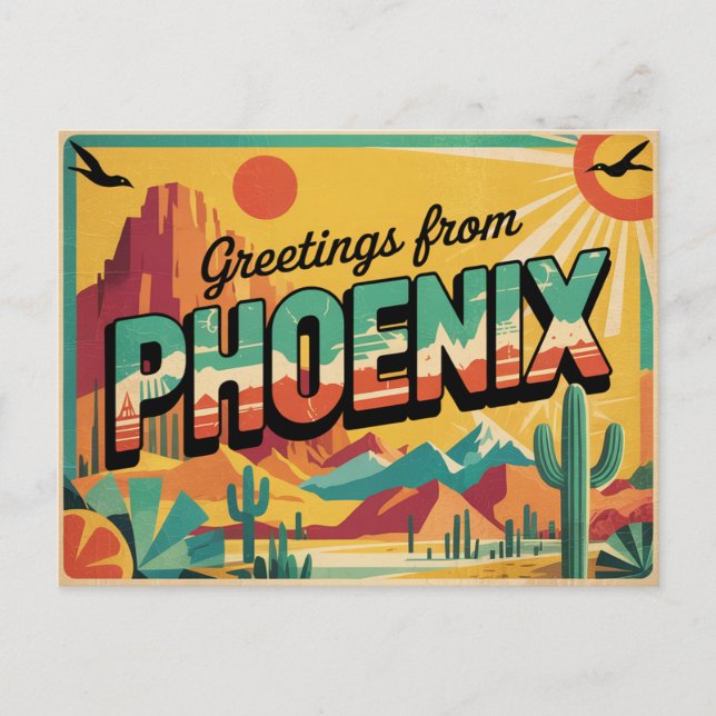 Vintage Phoenix Postcard | Greetings from Phoenix (Front)