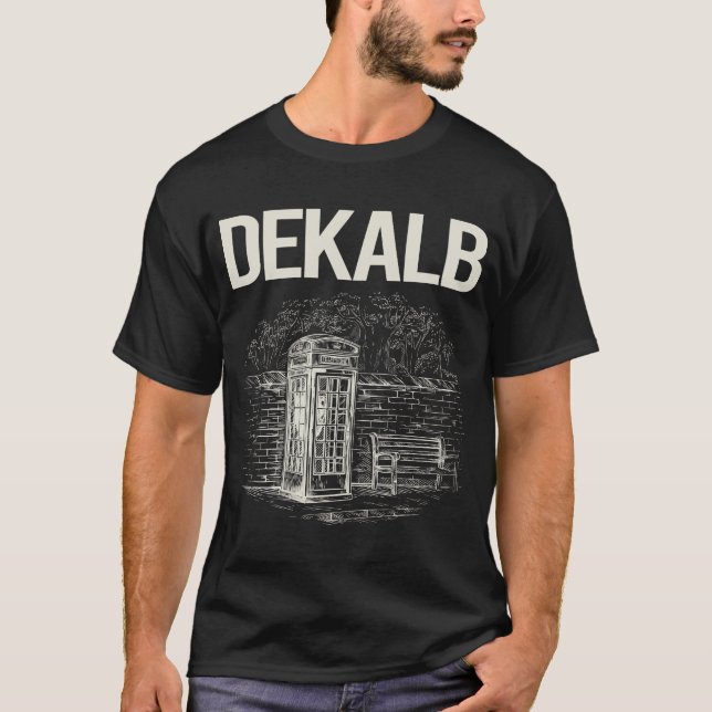 Vintage Phone Booth DeKalb T-Shirt (Front)