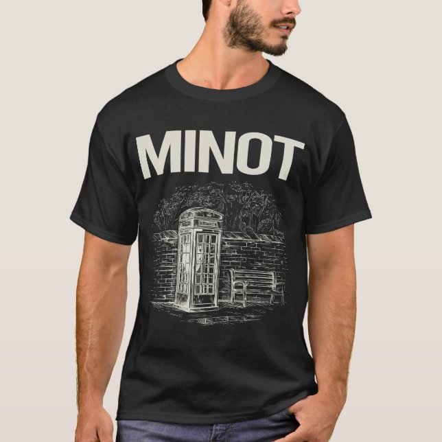Vintage Phone Booth Minot T-Shirt (Front)