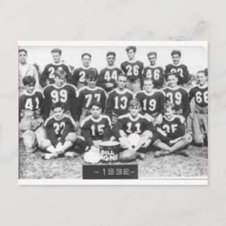 Vintage photo 1932 football team postcard