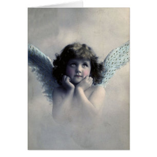 Vintage Photo Angel Greeting Card