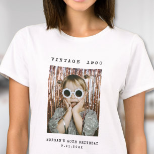 Vintage Photo Birthday Party T-Shirt
