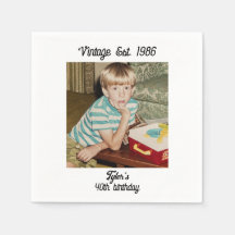 Vintage Photo Birthday Personalized