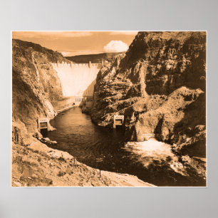 Vintage photo Boulder Dam Poster