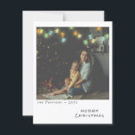 Vintage Photo Christmas Card - Multicolored Lights<br><div class="desc">Share heartfelt holiday memories with this customisable vintage-style Christmas card, designed to mimic the charm of a classic instant photo. The card features a photo template overlaid with a soft aged filter, giving your uploaded image a warm, nostalgic feel. Strung across the top of the card are retro, multicolored Christmas...</div>