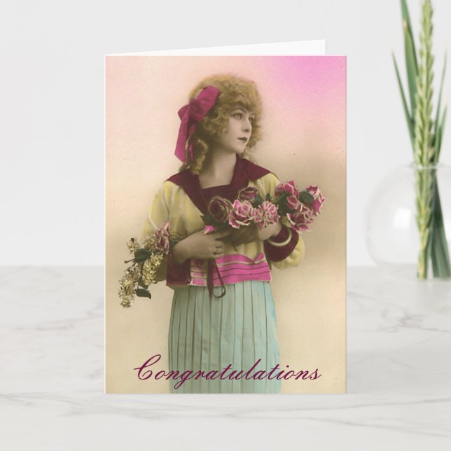 Vintage Photo Congratulations Card (Front)