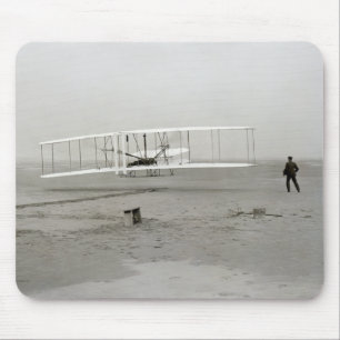 Vintage photo First Plane Flight Wright Brothers Mouse Pad