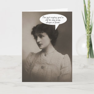 Vintage Photo Funny Over The Hill Brutal Birthday Card