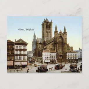 Vintage photo: Ghent, Belgium Postcard