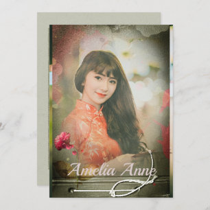 Vintage Photo Graduation Party Invitation