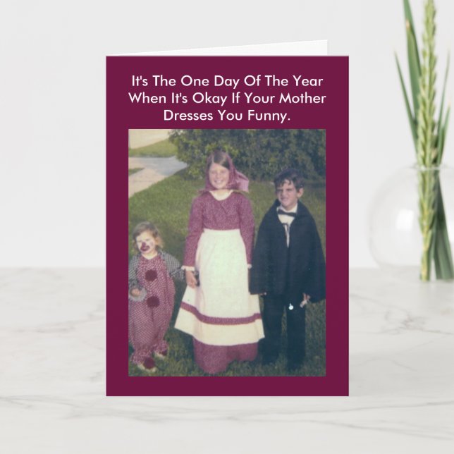 Vintage Photo Halloween Card (Front)