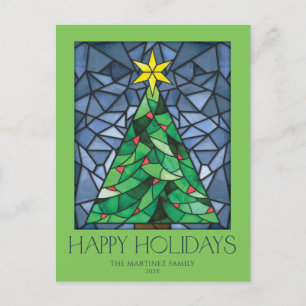 Vintage Photo Happy Holidays Star Holiday Postcard