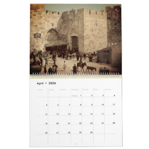 Vintage Photo Holy Land Pastor Appreciation Gift Calendar
