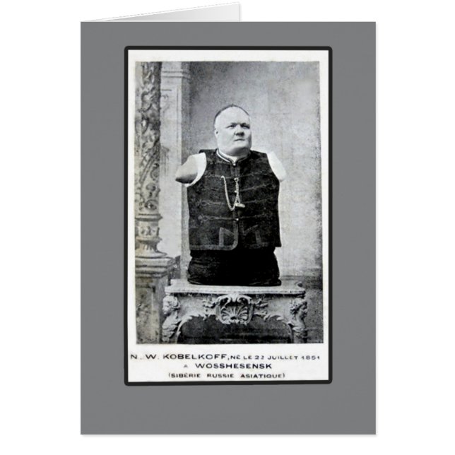 Vintage Photo of Armless and Legless Man (Front)