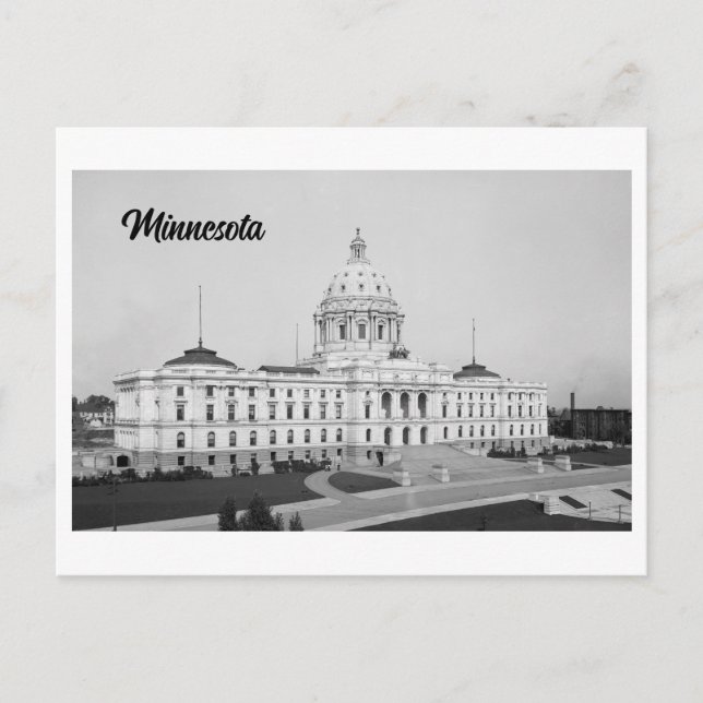Vintage Photo of Minnesota State Capitol Postcard (Front)