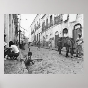 Vintage Photo of Salvador City Brazil Poster