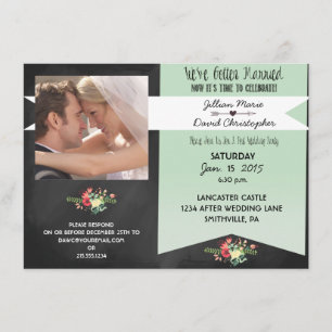 Vintage Photo Post Wedding Party Invitation