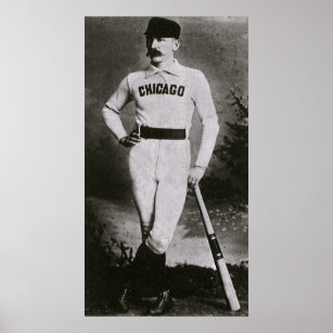 Vintage Photo, Sports Chicago Baseball Player Poster