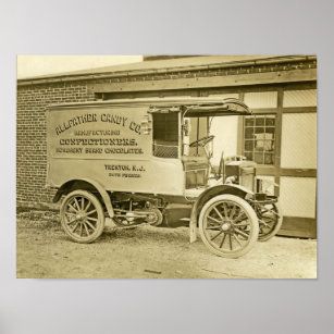 Vintage Photo Trenton's Allfather Candy Co Truck Poster