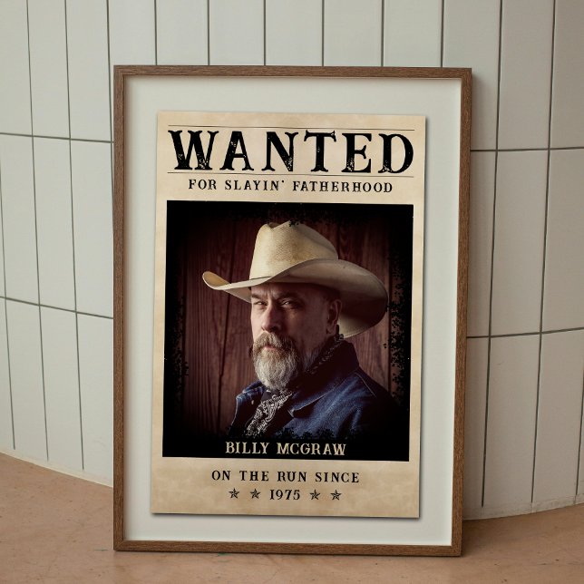 Vintage Photo Wanted Poster Funny Father's Day (Vintage Photo Wanted Poster Funny Father's Day
)