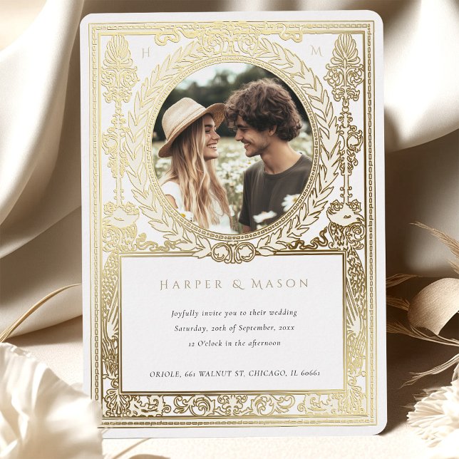 Vintage Photo Wedding Ornate Laurel (Creator Uploaded)