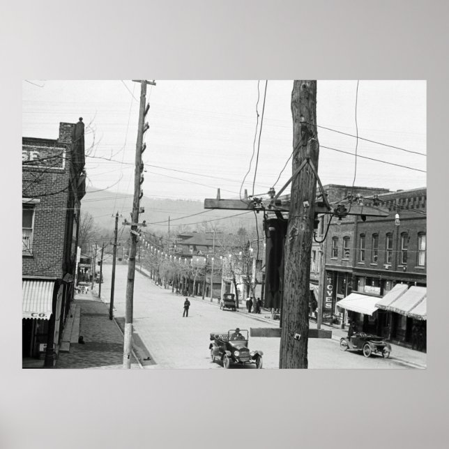 Vintage Photograph Asheville North Carolina 1916  Poster (Front)